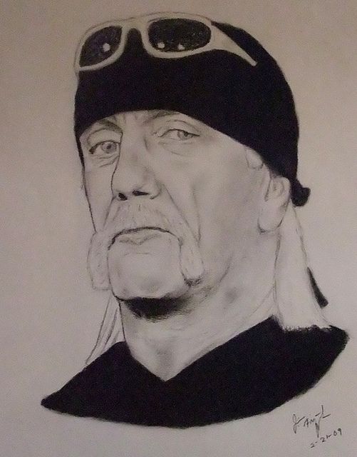501x640 hulk hogan, world champion wrestler and actor drawing fame - Hulk Hogan Drawing