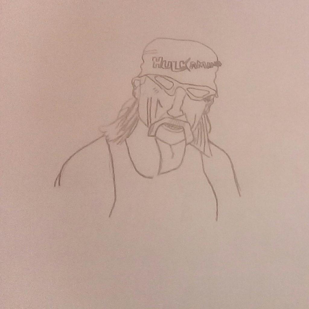 1024x1024 My Drawing Of Hulk Hogan - Hulk Hogan Drawing