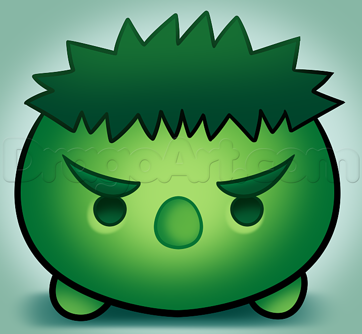 716x660 How To Draw Tsum Tsum Hulk, Step - Hulk Logo Drawing
