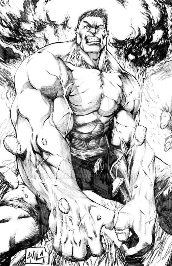 600x924 Hulk Pencils - Hulk Pencil Drawing