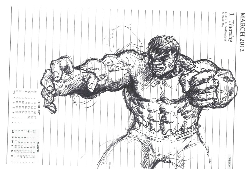 Sinx Designs - Hulk Smash Drawing. 