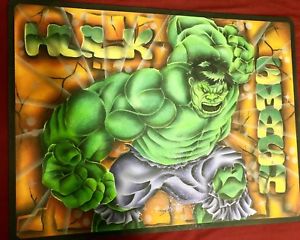 300x240 one of a kind oil pastel hulk smash drawing with glitter finish ebay - Hulk Smash Drawing