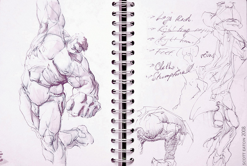 800x537 Drawings Scott Eaton - Hulk Smash Drawing