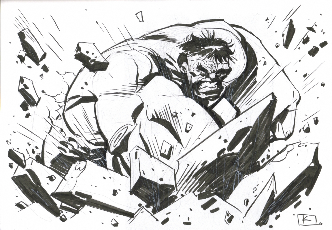 Andy Kuhn - Hulk Smash Drawing. 