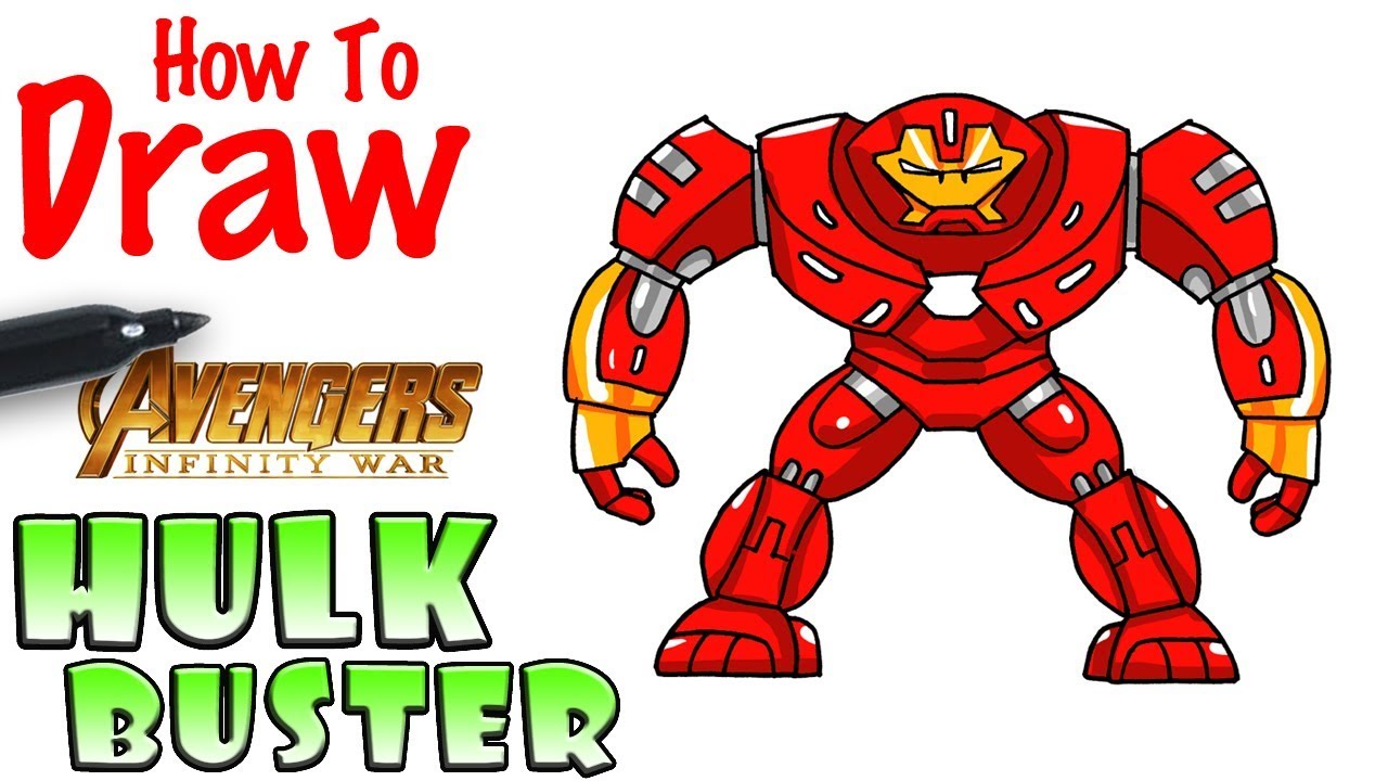 1280x720 How To Draw Hulkbuster Avengers Infinity War - Hulkbuster Drawing
