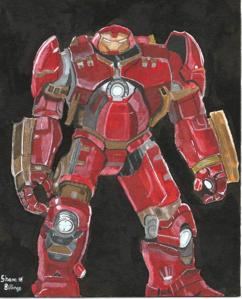 hulkbuster drawing easy