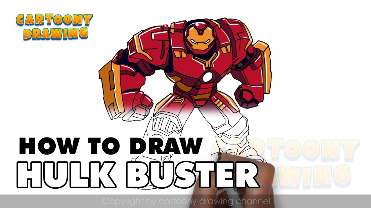 1280x720 Iron Man - Hulkbuster Drawing