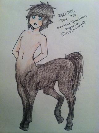 320x429 Last Post Of The Day - Human Animal Hybrid Drawing