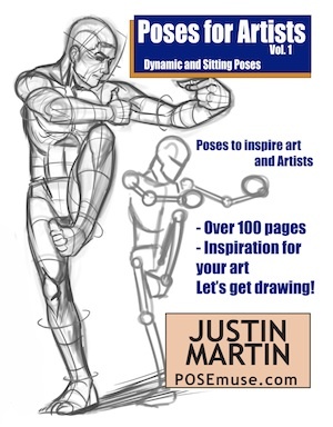 300x384 Poses For Artists Volume - Human Body Drawing Reference