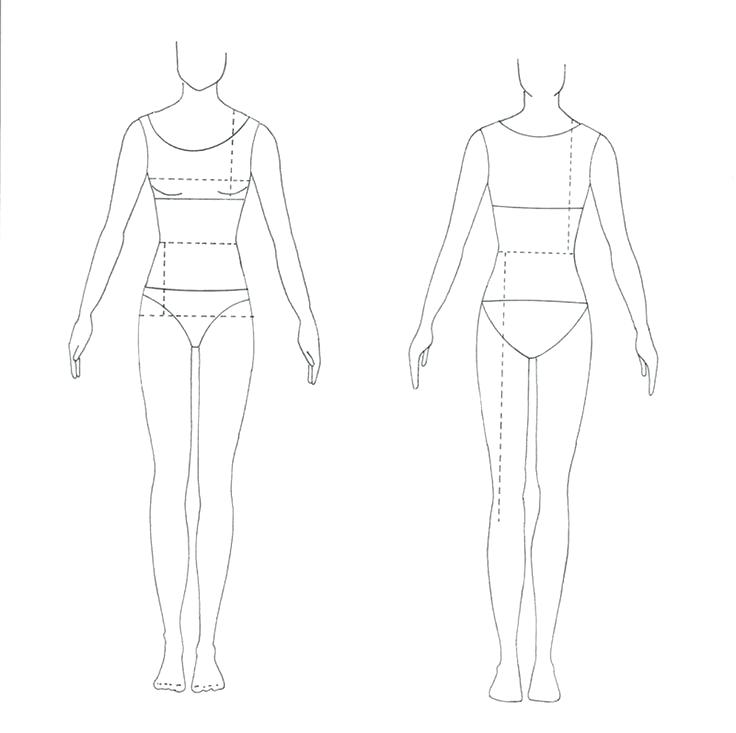 736x733 Fashion Drawing Template - Human Body Drawing Template