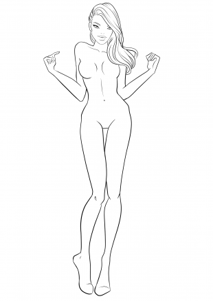 310x438 Download Free Fashion Templates I Draw Fashion - Human Body Drawing Template