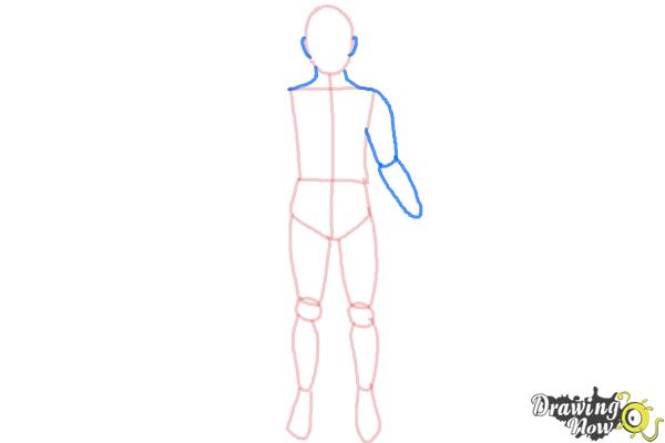 600x400 How To Draw A Body Outline - Human Body Line Drawing