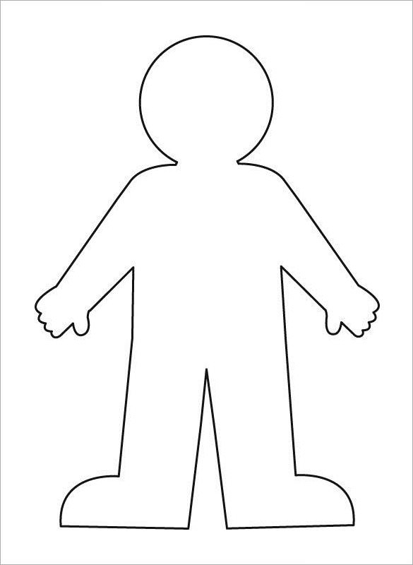 585x800 Human Body Outline Drawing - Human Body Line Drawing