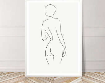 340x270 Body Art Drawing Etsy - Human Body Line Drawing
