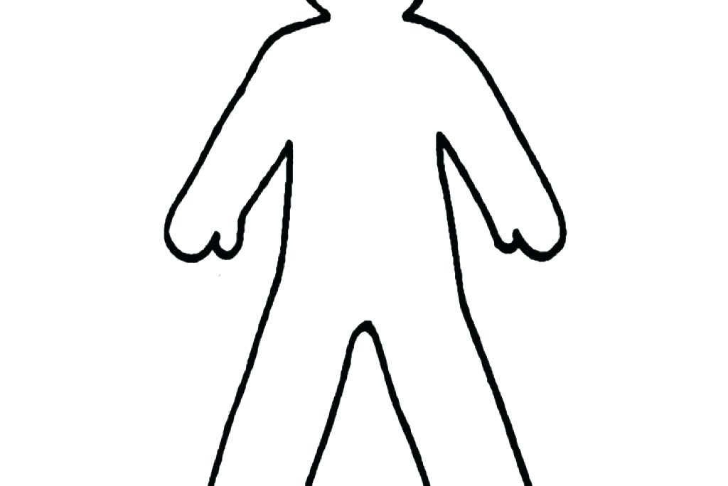 1024x684 Large Human Body Outline Boy And Girl Human Body Outline Large - Human Body Outline Drawing