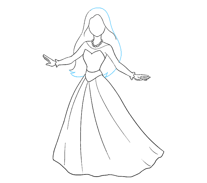 678x600 How To Draw A Cartoon Princess In A Few Easy Steps Easy Drawing - Human Cartoon Drawing