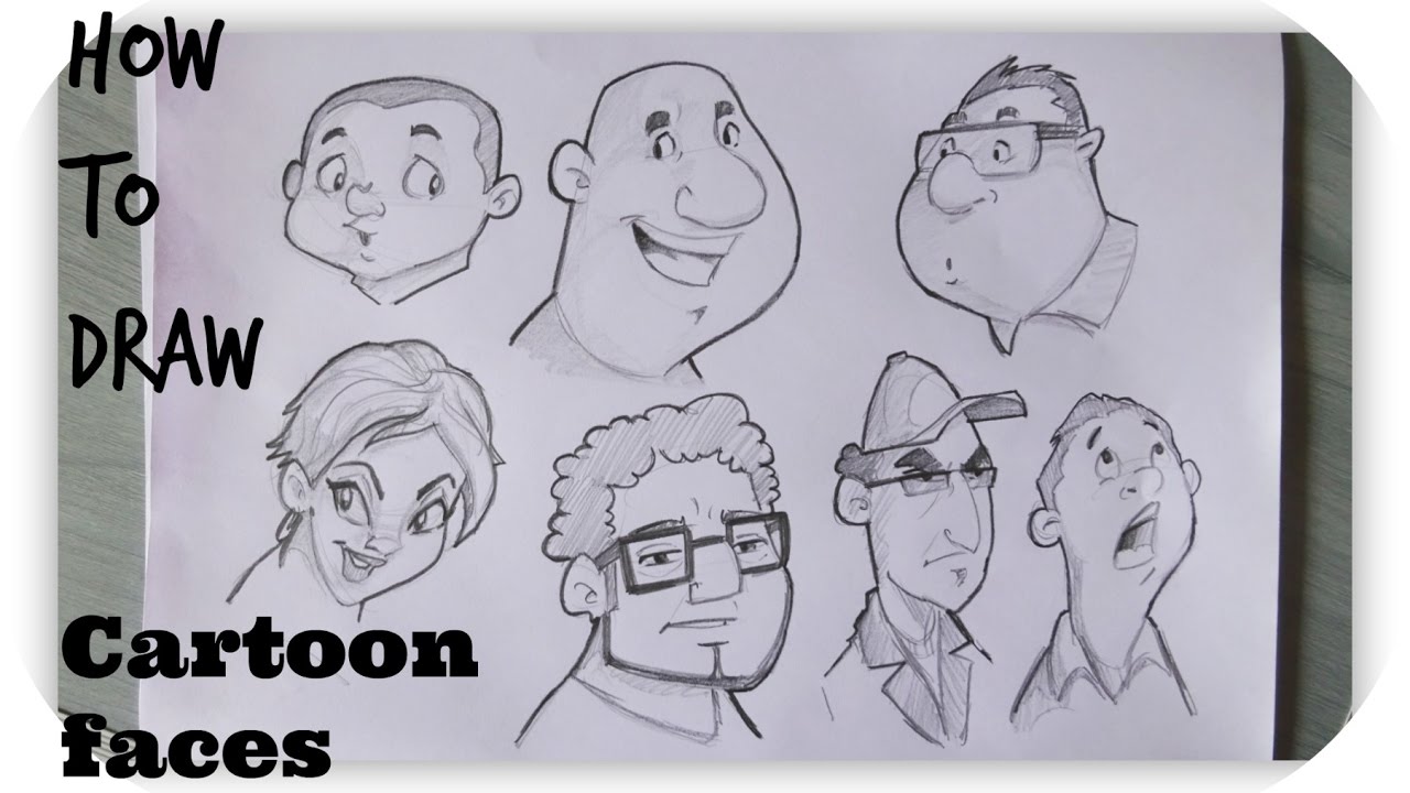 1280x720 How To Draw Cartoon Human Faces Character Design Timelapse - Human Cartoon Drawing