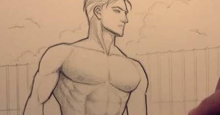 450x236 How To Draw Chest Muscles - Human Chest Drawing