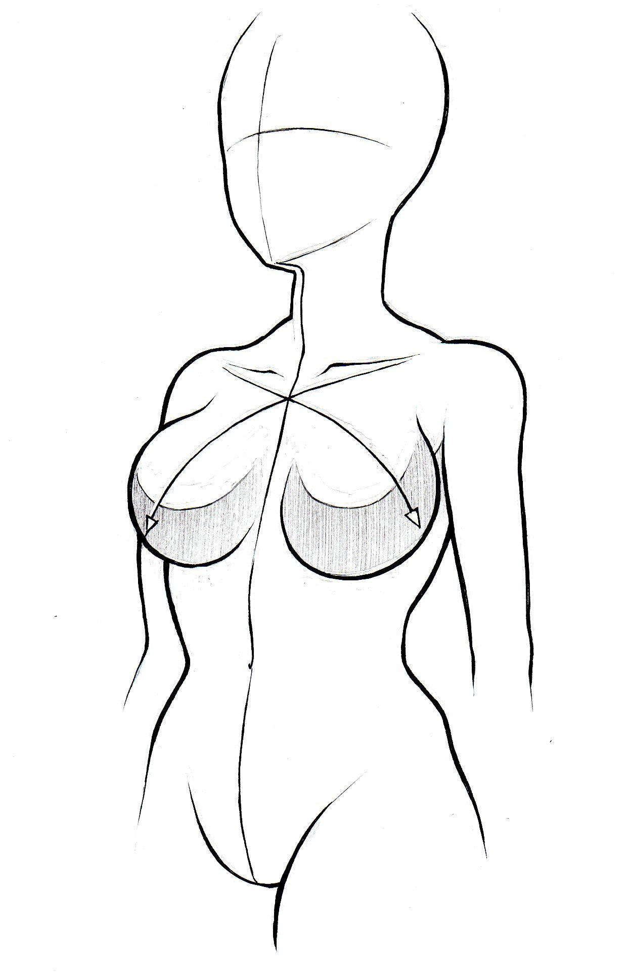 1242x1927 How To Draw Manga Bodies - Human Chest Drawing. 