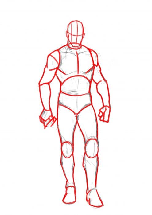 495x700 How To Draw A Knight Step - Human Chest Drawing