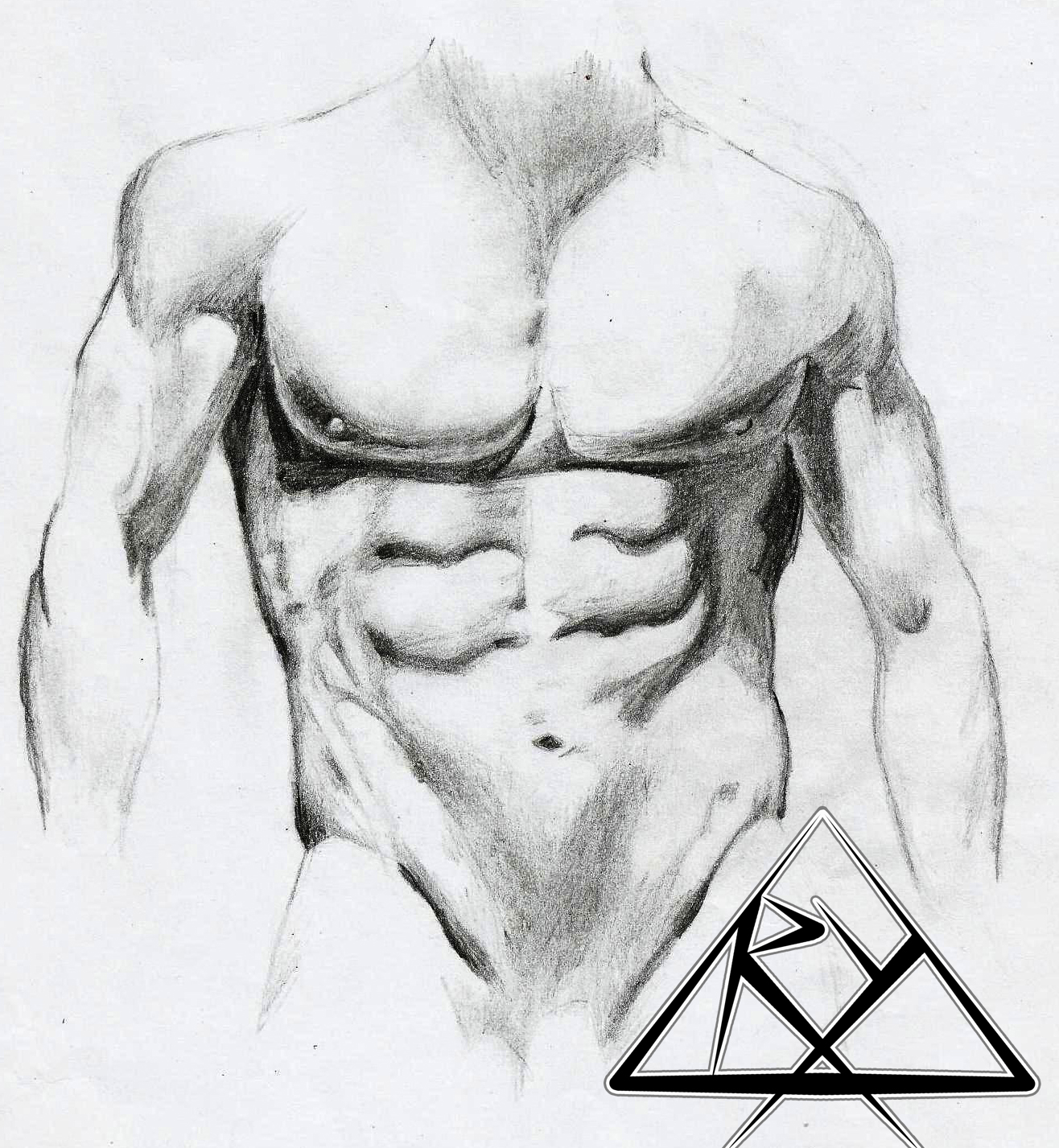 1316x1427 Chest Drawing Practice For Free Download - Human Chest Drawing