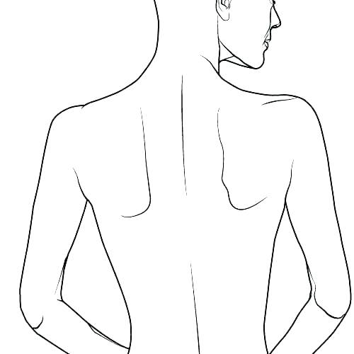 500x500 human body drawing outline at free for personal boy kids labeling - Human Drawing Outline