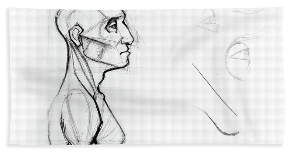 967x500 Outline Drawing Sketch Of Side Profile Of A Human Male Head - Human Drawing Outline