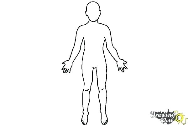 600x400 human body outline human body outline image human outline drawing - Human Drawing Template