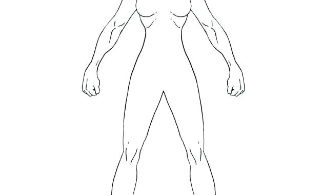 630x380 Unique Body Template Male Drawing Female Top Collection Of Human - Human Drawing Template