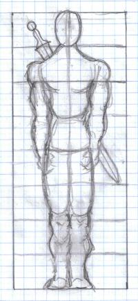 200x434 Human Drawing Template - Human Drawing Template