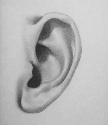 381x440 How To Draw An Ear Easy Steps Rapidfireart - Human Ear Drawing