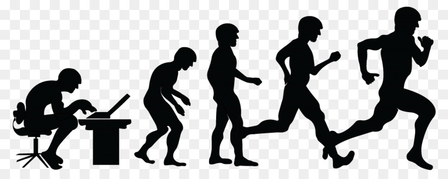900x360 Drawing, Silhouette, Human, Transparent Png Image Clipart Free - Human Evolution Drawing