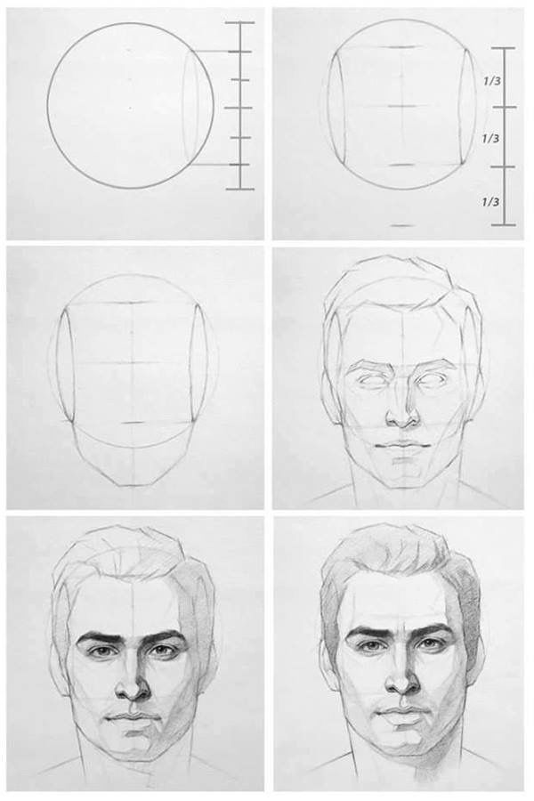 600x900 Face Drawing Reference Art Techniques Toolstheory - Human Face Drawing