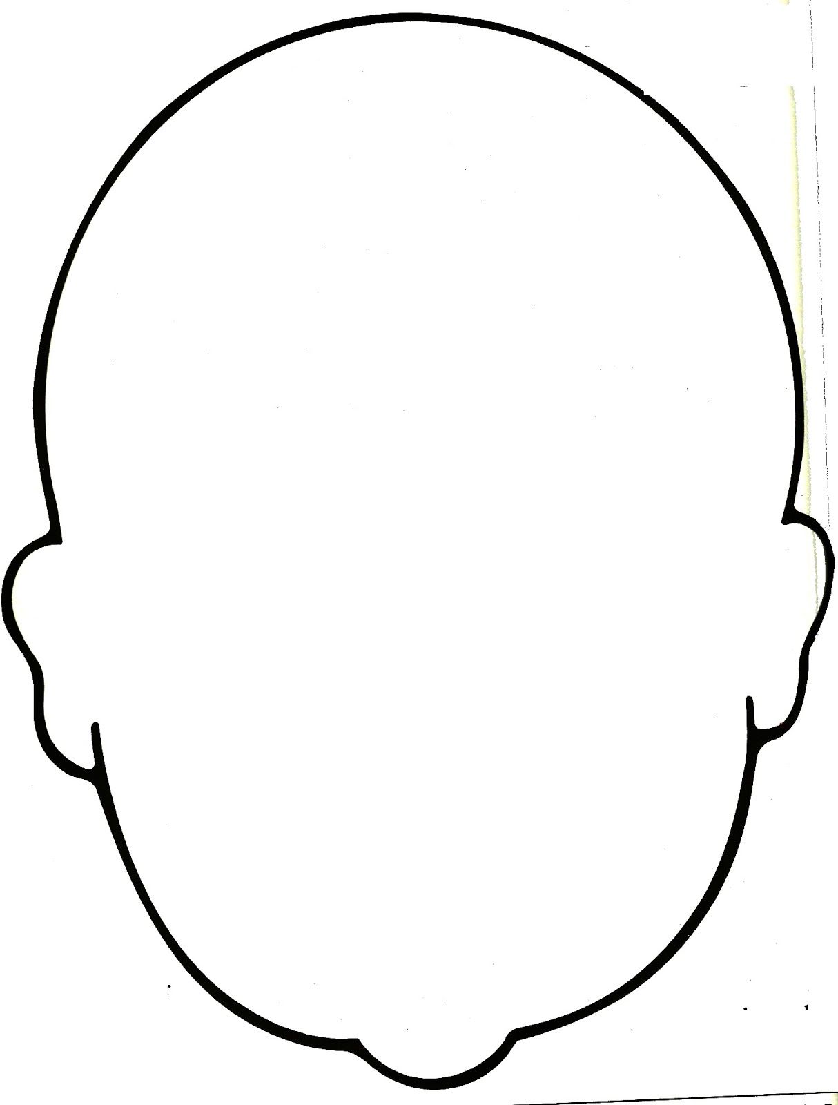 1214x1600 views odd squad face template school and craft human - Human Face Outline Drawing