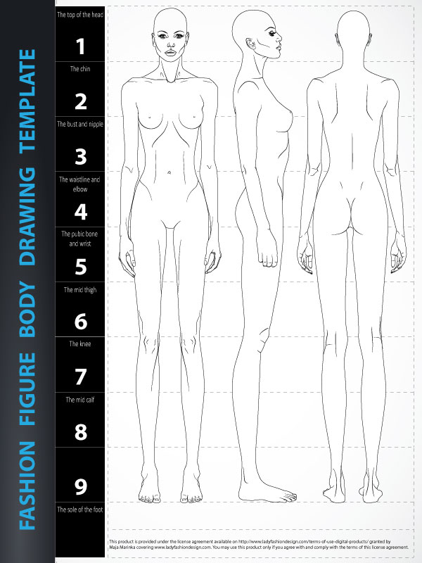 600x800 Fashion Figure Drawing Template - Human Figure Drawing Template