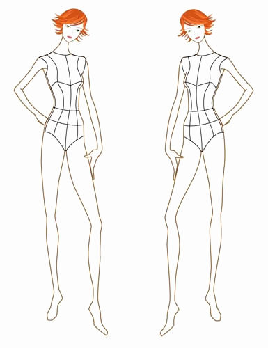 385x500 Woman Body Drawing Template Awesome Anime Body Templates - Human Figure Drawing Template