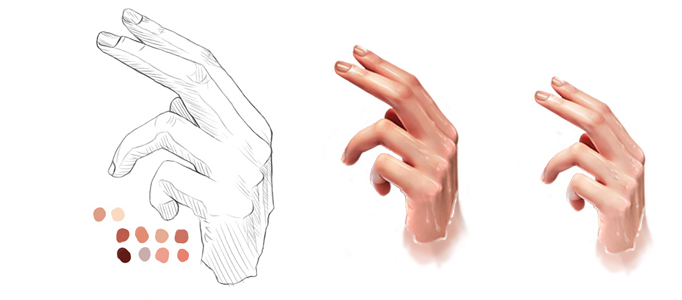 682x300 Drawing A Realistic Human Hand Using Photoshop - Human Hand Drawing