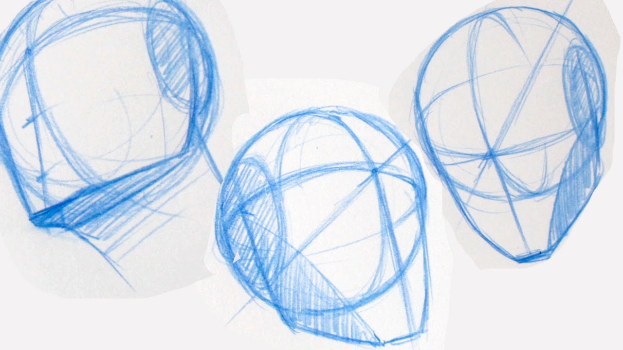 1280x720 how to draw human head from any angle tutorial - Human Head Drawing