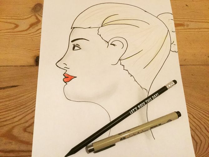 670x503 how to draw a human head steps - Human Head Drawing