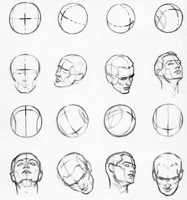 374x400 learning to draw human head - Human Head Drawing