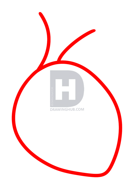 525x720 Drawing A Human Heart For Kids, Step - Human Heart Drawing Images