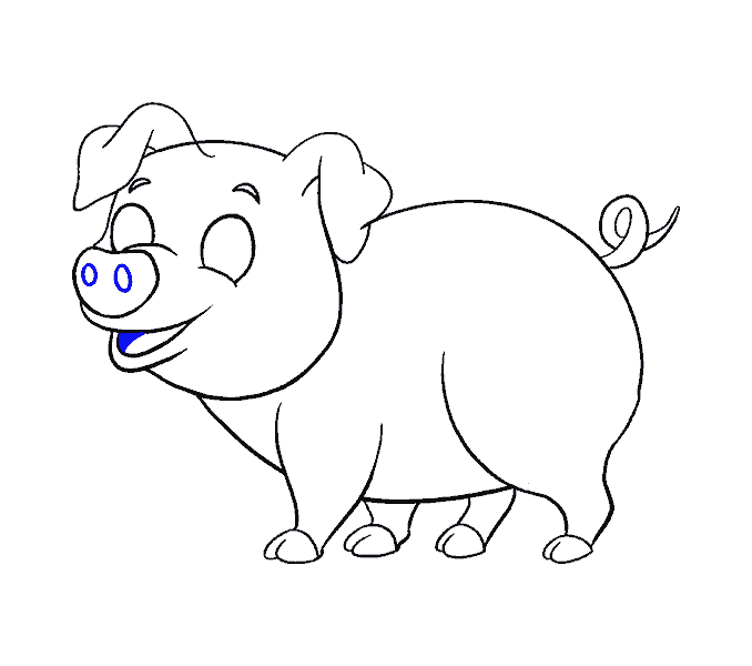 678x600 Collection Of Free Pigs Drawing Download On Ui Ex - Human Heart Drawing Steps