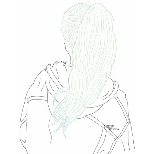 500x500 My Outline Uploaded - Human Heart Outline Drawing