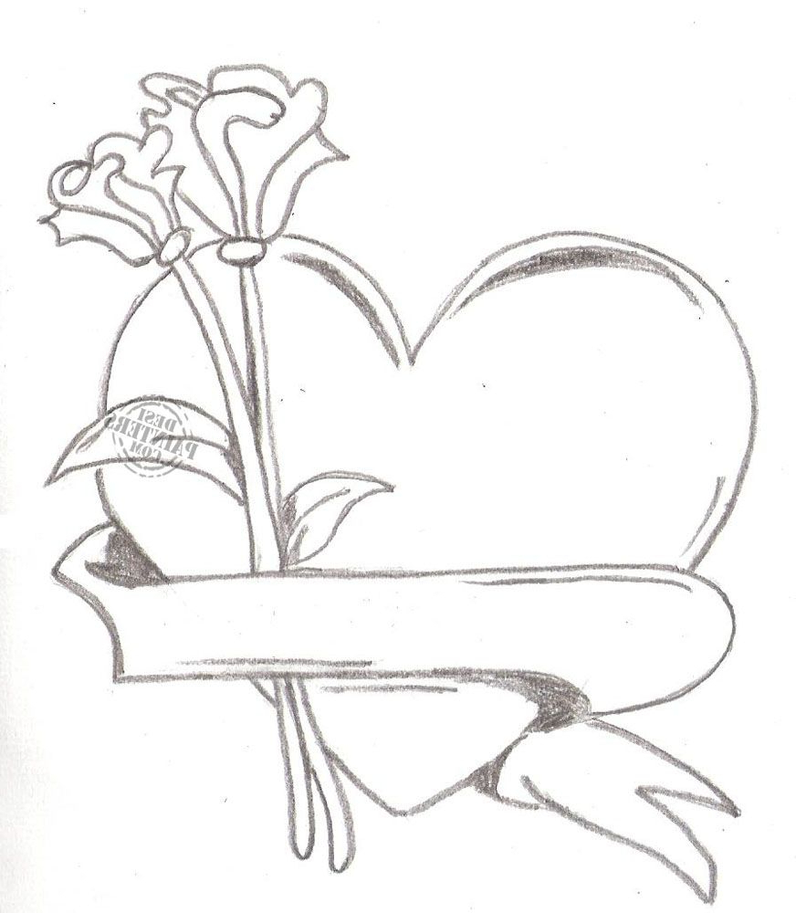 872x1000 heart and rose drawing in pencil human heart drawing with roses - Human Heart Pencil Drawing
