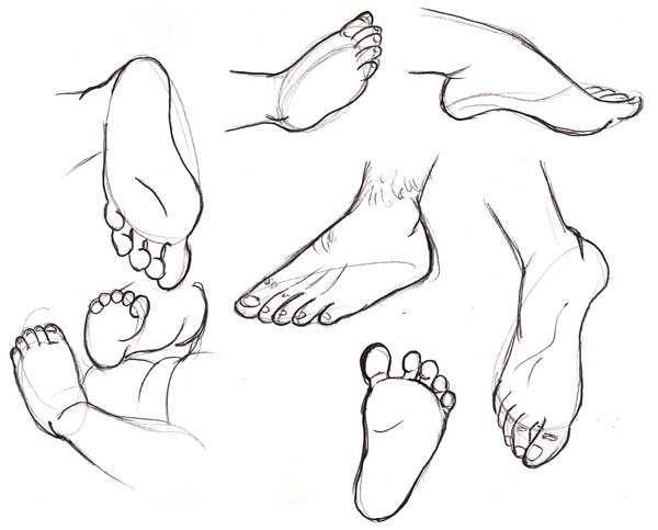 600x483 Human Anatomy Fundamentals How To Draw Feet - Human Leg Drawing
