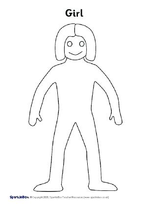 302x427 human outline template group figure printable for resume word body - Human Outline Drawing