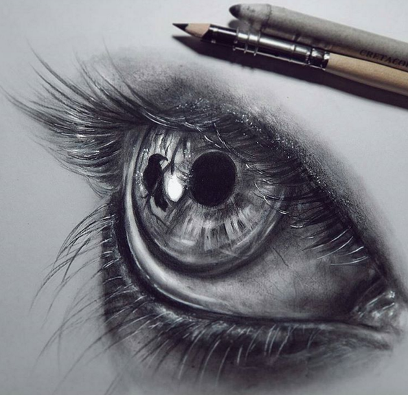 594x575 Beautiful And Realistic Pencil Drawings Of Eyes Art Art - Human Pencil Drawing