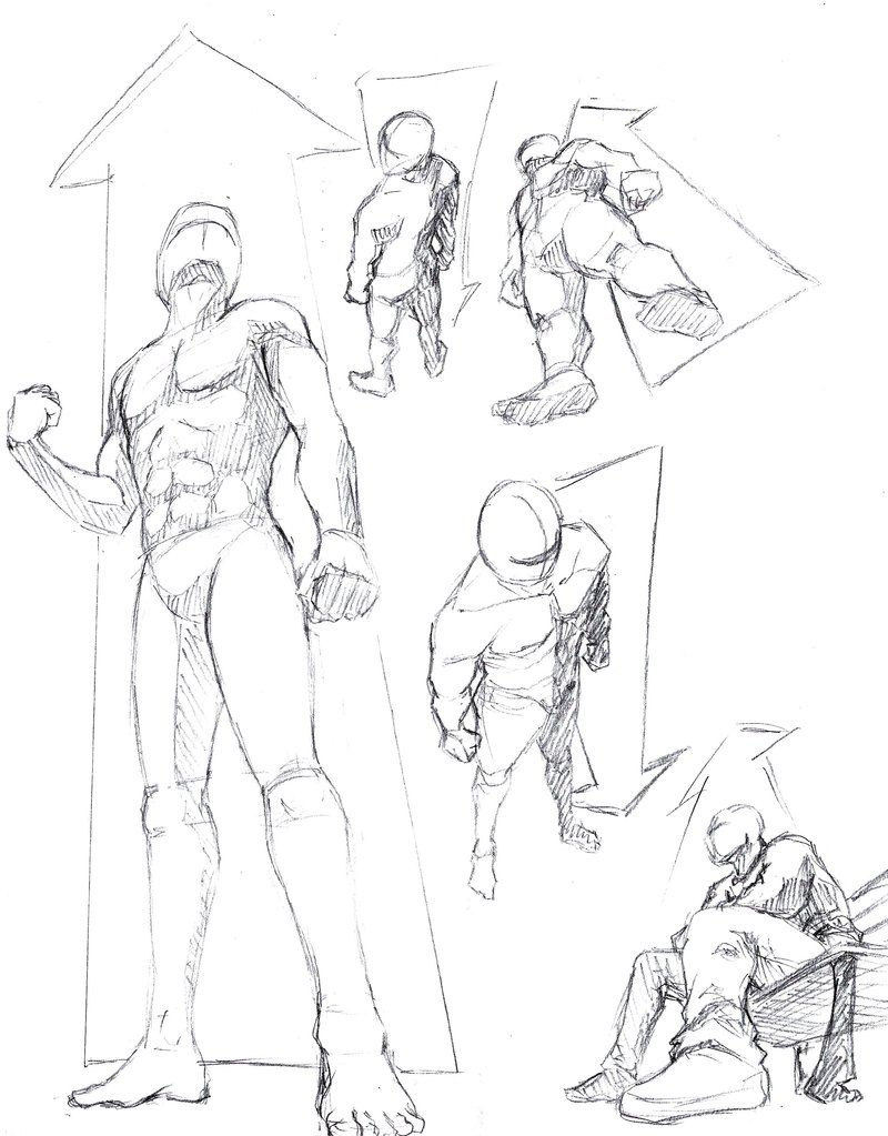 800x1023 Human Perspective Low And High Views - Human Perspective Drawing