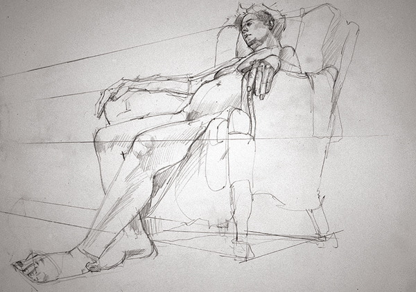 600x421 beginner drawing logic draw what you don't see - Human Perspective Drawing