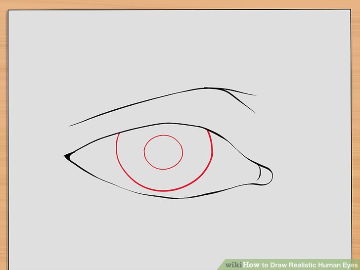 728x546 How To Draw Realistic Human Eyes Steps - Human Picture Drawing
